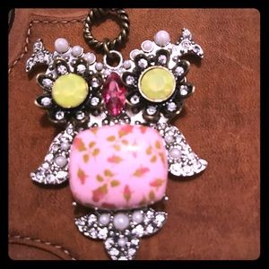 Betsy Johnson Whimsical Owl Necklace